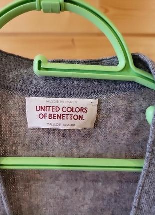 Винтажный шерстяной кардиган кофта united colors of benetton1 фото