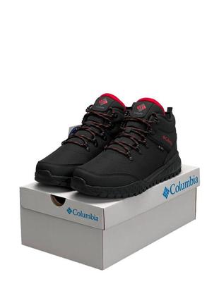 Мужские кроссовки columbia firebanks mid trinsulate black red termo -21