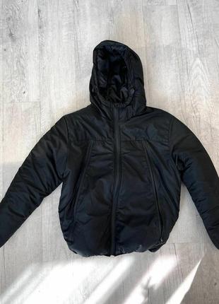 Теплая куртка с капюшоном мужская синтепон дутик пуфер черная утепленная качественная фирменная дешевая акция спортивная на молнии дута курточка зима5 фото