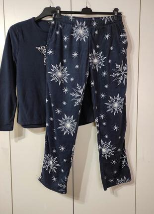 Флисовый костюм теплая пижама из флиса esmaras 36-38 германия синий7 фото