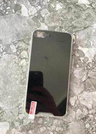 Чехол на iphone 8+ зеркальный серый