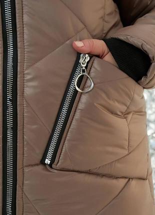 Жіноча тепла зимова куртка, довга курточка пальто, пуховик зима, xl, xxl, 2xl, 3xl5 фото