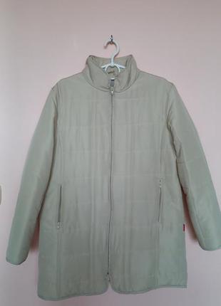 Молочная стеганая деми куртка, курточка демисезонная 48-50 г.1 фото
