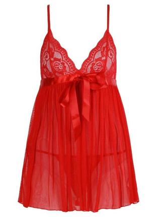 Красный пеньюар комбинация boohoo
