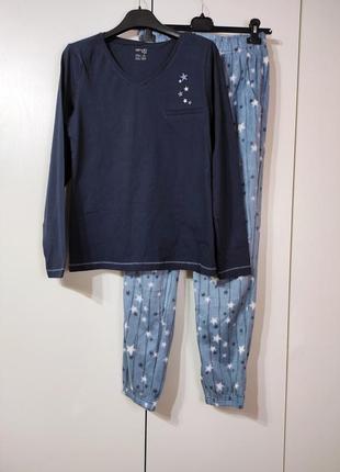 Теплая пижама с штанами из флиса esmara xs 32-34 euro германия7 фото