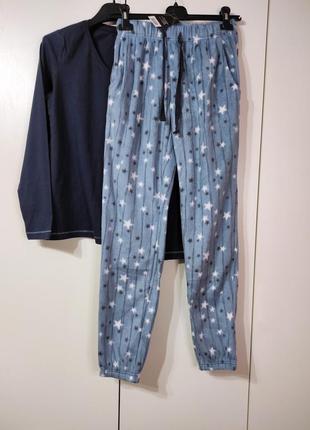 Теплая пижама с штанами из флиса esmara xs 32-34 euro германия8 фото