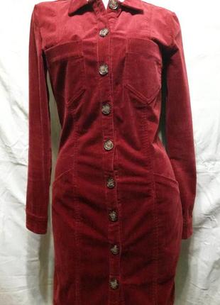 97% коттон. вельветовое платье zara. женское мини платье-рубашка на пуговицах велюровое в рубчик4 фото