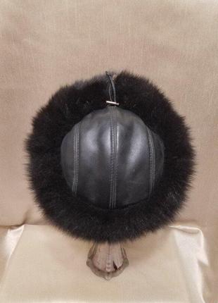 Женская меховая - натуральная зимняя шапка.6 фото