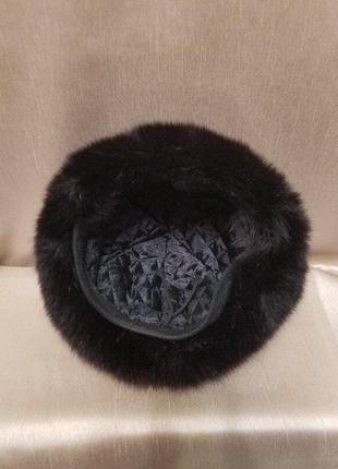Женская меховая - натуральная зимняя шапка.3 фото