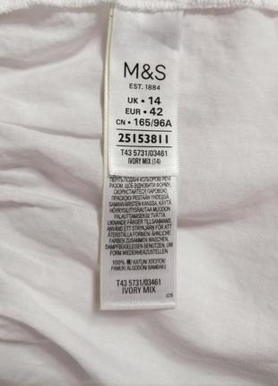 Маечка marks&spencer, 100% хлопок и вышивка, размер 14/42/9 фото