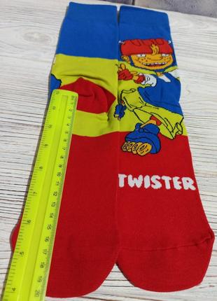 Веселі яскраві та високі шкарпетки унісекс the simpson,  носки  симпсоны,  детские высокие носочки simpson-twister.4 фото