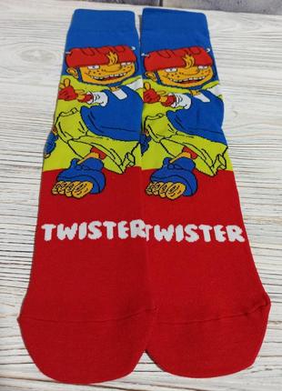 Веселі яскраві та високі шкарпетки унісекс the simpson,  носки  симпсоны,  детские высокие носочки simpson-twister.1 фото