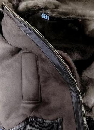 Куртка дубленка на меху zara9 фото