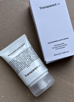 Осветляющий крем для лица с ниацинамидом от transparent lab niacinamide glow cream 50мл