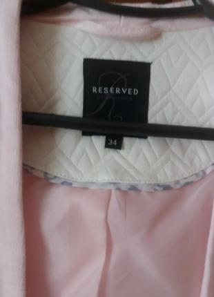 Розовый пиджак от reserved xs-s2 фото