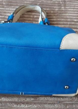 Яркая синяя сумка сумочка кожзам7 фото