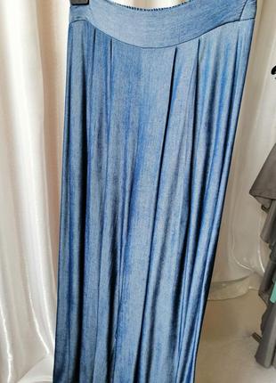 Широкі стильні довгі спідниця штани палаццо виробник італія під джинс. етикетки з розміром немає орі8 фото