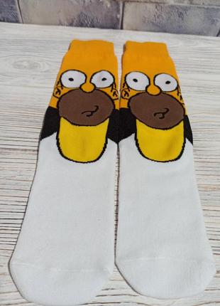 The simpson оригинальные высокие мужские носки, носочки с принтом симпсоны для деток, увысокое прикольное носки симпсон.