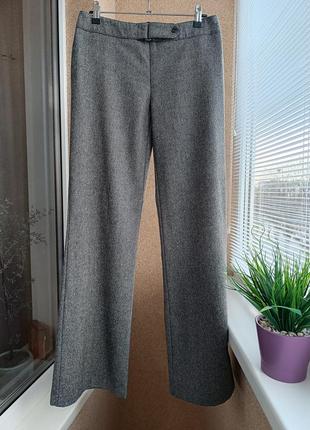 Теплые серые брюки с содержанием шерсти