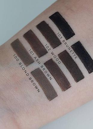 Помада для бровей коричневая черная блондинок скошен кисточка аппликатором веганская...