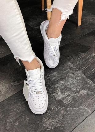 Кроссовки nike air force 1 full white кроссовки8 фото