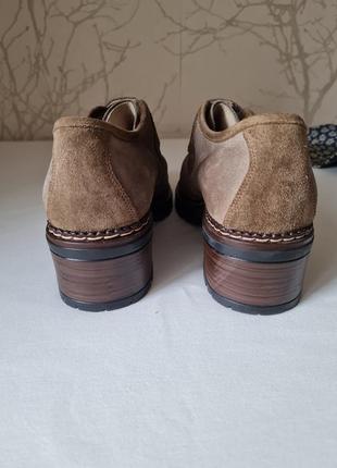 Туфлі черевики замшеві вінтажні з едельвейсами5 фото