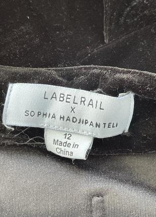 Labelrail черная бархатная юбка корсетная мини высокая посадка готический готок велюр8 фото