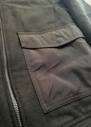 Супер стильный унисекс бомбер/куртка из шерсти h&amp;m3 фото