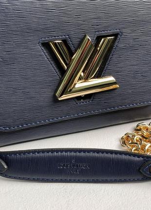 Красива стильна жіноча сумка louis vuitton large  в темно синьому кольорі луї вітон2 фото