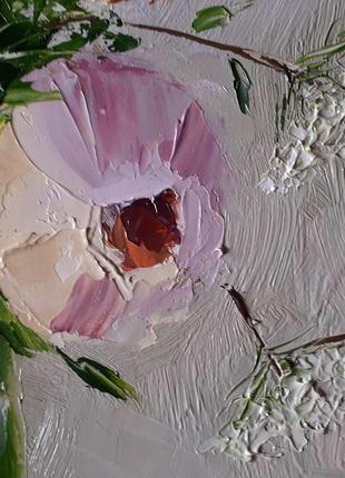 Картина олійними фарбами піони. квіти, абстрактні квіти, на подарунок5 фото