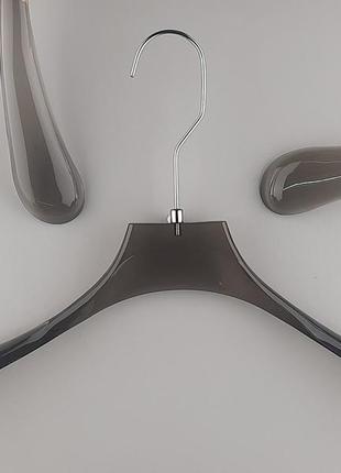 Довжина 44,7 см. плічка серія сristallo акрилові прозорі чорного кольору, mainetti group італія