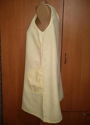 Льняное платье, сарафан, туника лён пог=49 см4 фото