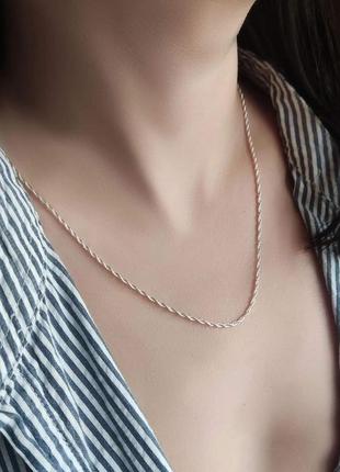 Срібний ланцюжок плетево джгут