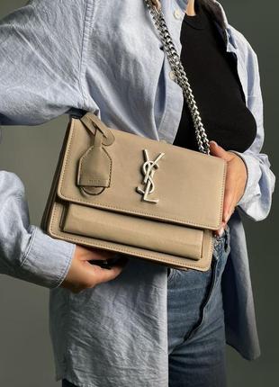 Популярная женская сумка клатч yves saint laurent sunset  люксова бренд лоран3 фото