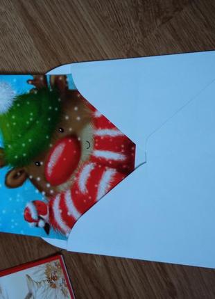 Шикарні листівки з конвертами до нового року, різдва8 фото
