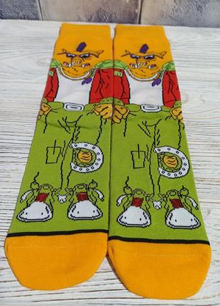 Прикольні чоловічі  шкарпетки з малюнком, высокие мужские интересные носки, яркие прикольные универсальные носочки.