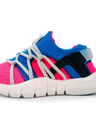 Жіночі кросівки nike huarache nm рожево-сині 37. розміри в наявності: 37.