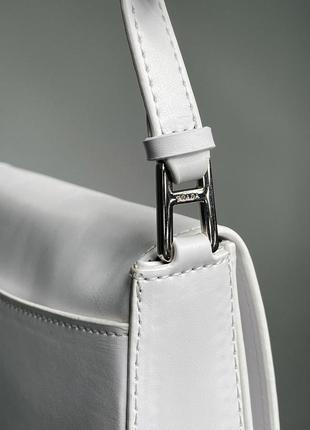 Женская сумка prada brushed leather  отличный подарок прада белая3 фото
