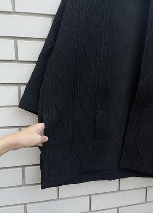 Фактурный черный жакет-кимоно,пиджак, блейзер, кардиган massimo dutti5 фото