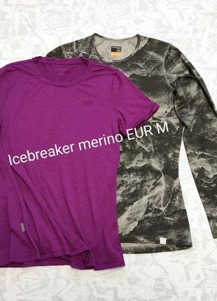 Вовняна термобілизна icebreaker merino wool тепла футболка з вовни мериноса