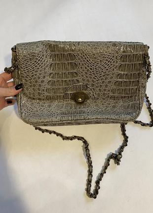 Клатч маленька сумка сіра ручка ланцюжок atmosphere