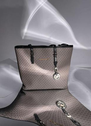 Женская сумка бренда michael kors sullivan  фирменная канва на два отделение6 фото