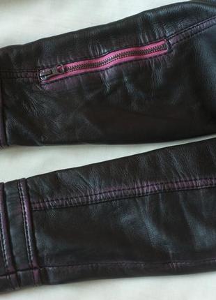 Байкерская черная кожаная женская куртка mage, размер s, m9 фото