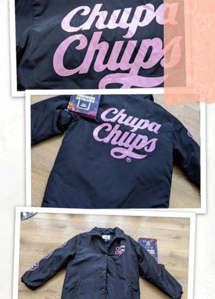 Куртка черная куртка рубашка chupa chups🍭