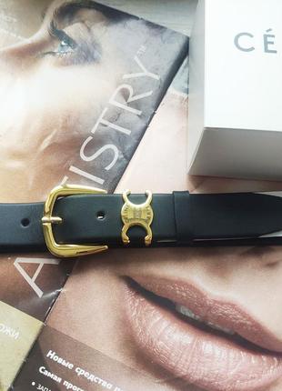 Модний шкіряний жіночий ремінь, пряжка золото