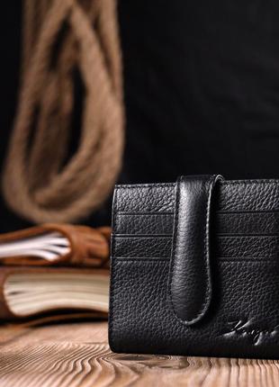 Класичний жіночий гаманець із натуральної шкіри karya 20945 чорний7 фото