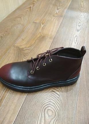 Кожаные мужские ботинки pull &amp; bear 41, 42, 43, оригинал4 фото