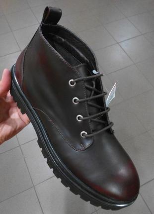 Кожаные мужские ботинки pull & bear 41, 42, 43, оригинал