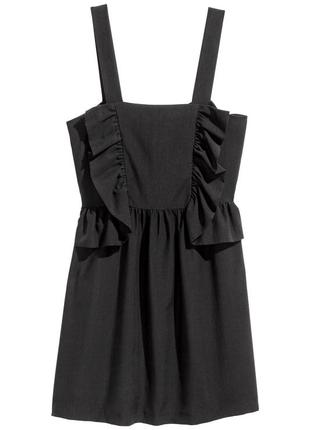 Черный сарафан с рюшами платье h&amp;m1 фото