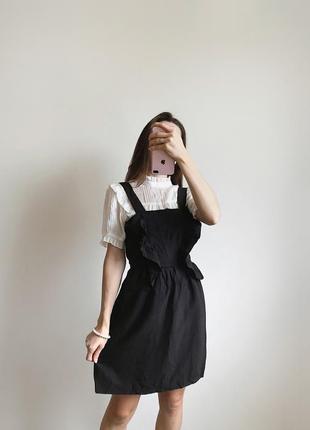 Черный сарафан с рюшами платье h&amp;m6 фото